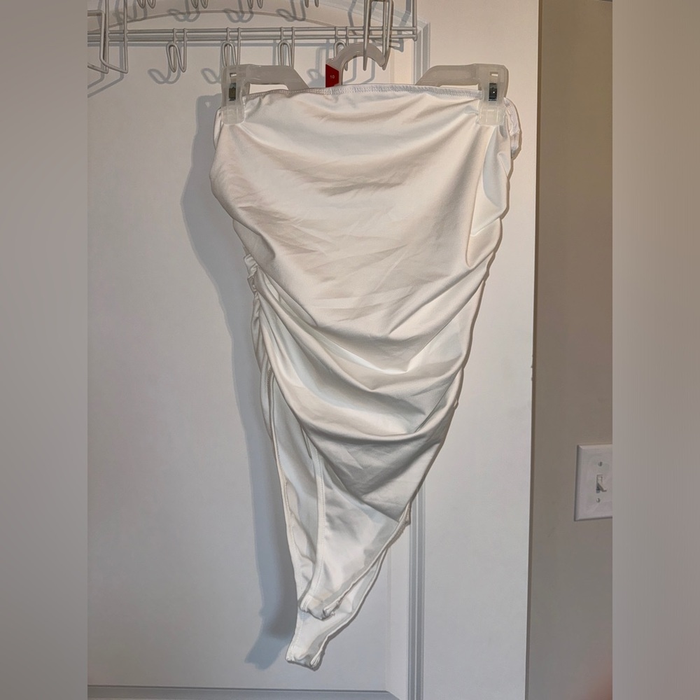 Solid Ruched Tube bodysuit